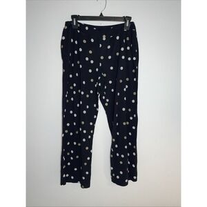 Soma PJs Pajama Bottom Lounge Pants Polka Dots MED Short Elastic Waist Pockets